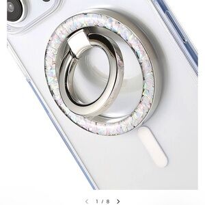 Iridescent Silver, gold and rose gold Phone Ring Holder